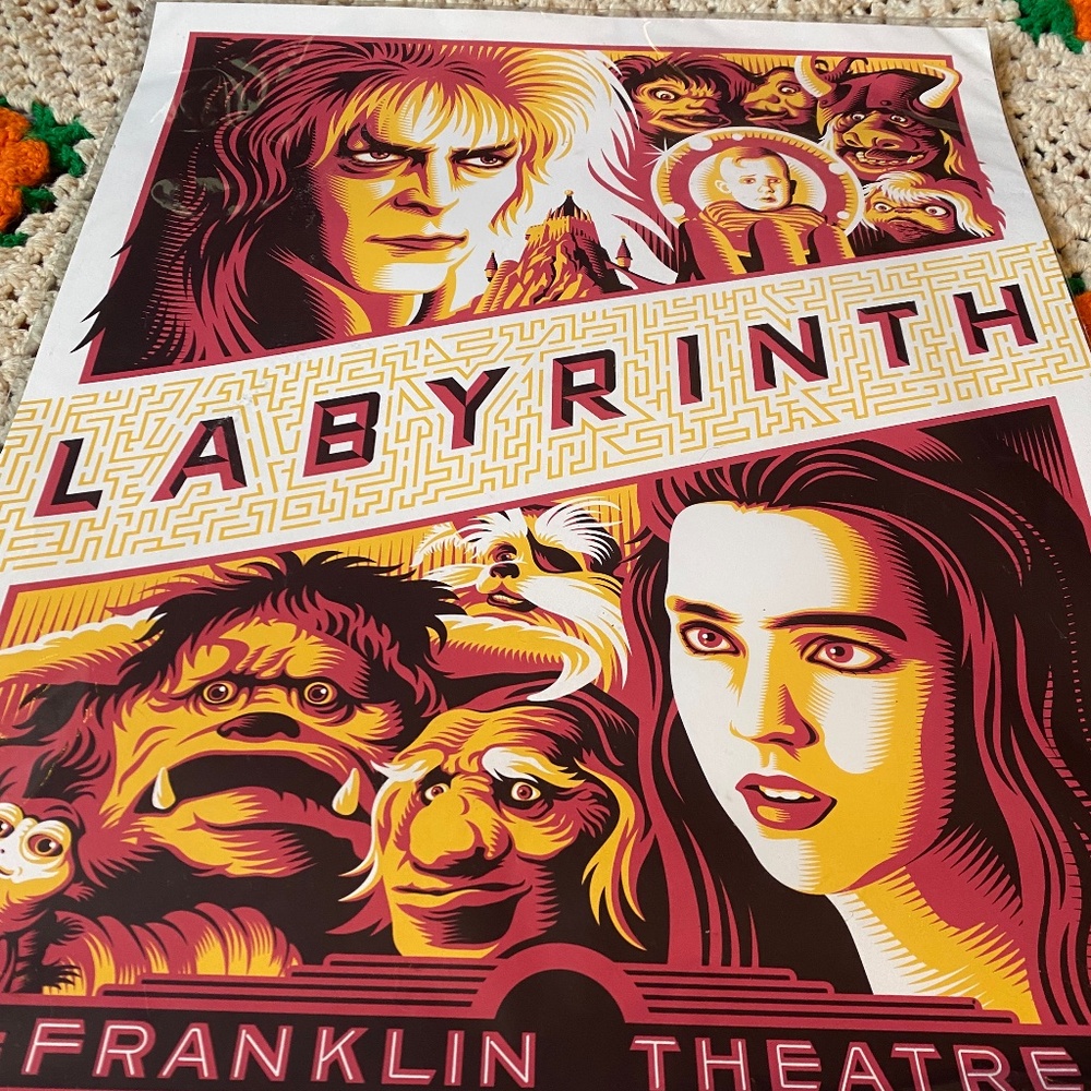 Screen Print Labyrinth Movie Poster